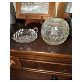2 Pieces of Fostoria - nappy and a rose bowl