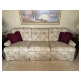 Hickory Fry 3 cushion sofa with matching
