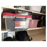 Closet shelf lot - Pandigital scanner/converter,