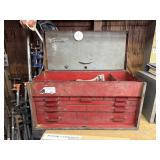 Red tool box with 6 drawers