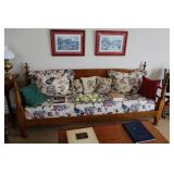Poplar wood rope bed converted to bench 82" x 27"