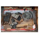 Box lot kitchen utensils - metal box graters,