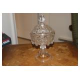US Glass Alabama 9" compote with lid