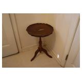 Pie Crust Plant Stand Table 14 3/4" x 21 1/2" T
