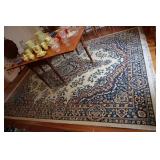 Oriental style blue and red rug 11