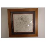Framed reproduction survey map Gray