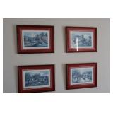 Set of American Homestead four seasons Currier &