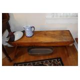 Poplar wood bench 42" x 12" x 17.5 Tall