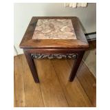 Asian style hardwood and marble side