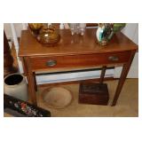 Mahogany Federal hall table with drawer 36" x 17"