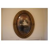 Convex glass picture of family 24 1/2" x 19 3/4"