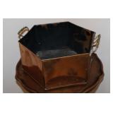 Copper and Brass Octagon Planter