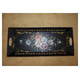 Tole handpainted metal tray