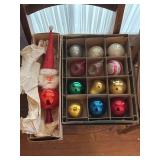 Antique Christmas ornaments including