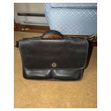 Coach leather black brief case No.