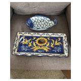 Tuscan sunflower serving tray and