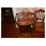 Pine washstand with drawer 21.5" x 14.5" x 29.5"