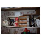 Contents of top shelf closet - Braun coffee