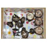 11 silver plated gobblets marked by Cresent