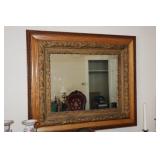 Victorian carved wood mirror 31.5" x 27"
