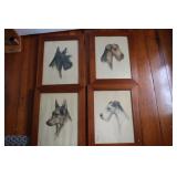 4 - R.F Gauli charcoal head drawings 15 1/4 X 19
