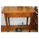 Poplar wood side table with drawer 28"x 18.5" x