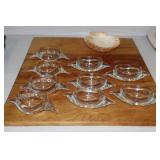 Lot - Deviled crab glass baking dishes and