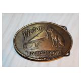 Brass Belt Buckle Victor "His Master