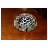 Glass paperweight marked JAG 2007