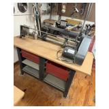 Craftsman 12" wood lathe with steel work bench