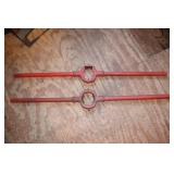 2 Wells Bros Co Manual Pipe Threaders 50" long