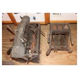 2 Wooden Carpenter/Blacksmith Boxes