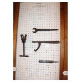 Antique Wrenches including Wrest, Basin, Spanner