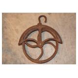 Vintage No 10 Cast Iron Pulley