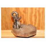 Cast Iron Elephant Ash Tray marked John Wright