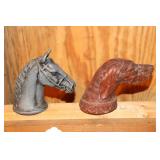 Cast Iron Horse Bottle Opener and a Dog Head