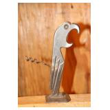 Vintage Parrot Eagle Chrome Bottle Opener with