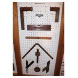 Carpenters Tools including  Squares, Pocket