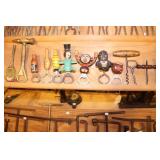 Lot of Bottle Openers including Folk Art Black