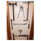 Lot of Wrenches including Barrel Tool, Brace,