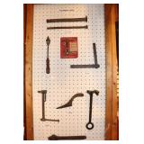 Plummers Tool Lot including Metal Rule, Basin