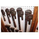 5 H D Smith Perfect Handle Pipe Wrenches, Largest