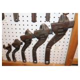 6 Buffalo Offset Crescent Wrenches, circa 1900