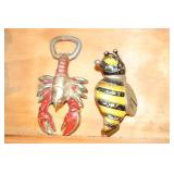 Bumble Bee and Lobster Bottle Openers