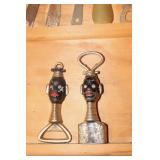 2 Black Americana Bottle Openers