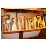 Shelf Lot including Slip Wrench, Westcott