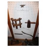 Lot including small Anvil, Violin Clamp, Closed