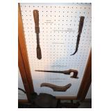 Cutting Tool Lot including Banana Knife, Gouge