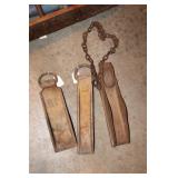 3 Antique Primitive Cast Iron Buggy Wagon Wheel