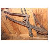 Lot including Bench Shears and Pipe Tongs